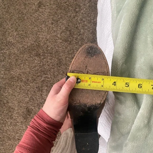 Freebird By Steven Ranger Distressed Fringe Leather Boots Brown size 7 - Picture 9 of 10